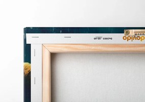 Stampa su tela – Orso blu-oro