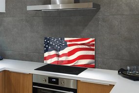 Rivestimento parete cucina Bandiera degli Stati Uniti 100x50 cm