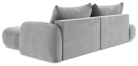 Divano angolare grigio chiaro allungabile (con penisola a destra/con chaise lounge) Hale – Makamii