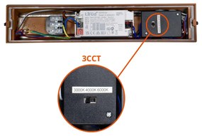Applique Bidirezionale Corten 12W CCT IP65 da esterno - Serie FILO Colore Bianco Variabile CCT