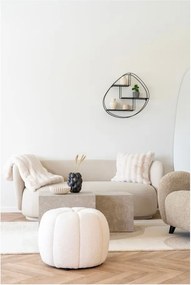 Sgabello in tessuto bouclé bianco Paisley - House Nordic