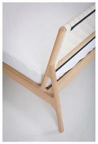 Letto matrimoniale in rovere bianco/naturale 180x200 cm Fawn - Gazzda