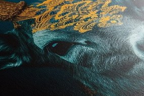 Stampa su tela – Cervo blu-oro
