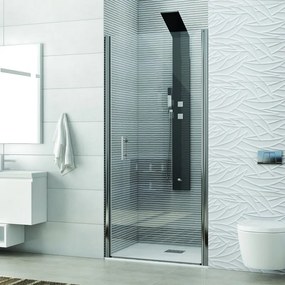 Kamalu - Box doccia porta battente nicchia 70cm vetro trasparente KS2800N