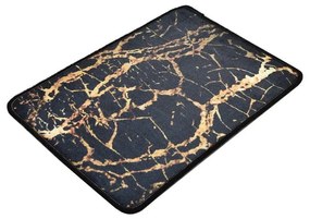 Tappetino da bagno nero/oro 60x40 cm Goldes - Foutastic
