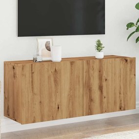 Mobile Tv A Parete Rovere Artigianale 100x30x41 Cm /