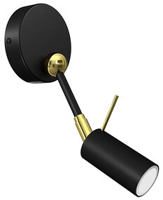 Faretto da parete IRIS 1xGU10/MR11/40W/230V nero/oro