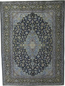 Kashan Tappeto persiano 400 x 300 Blu (Iran) Annodato A Mano
