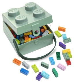 Contenitore verde chiaro con maniglia - LEGO®