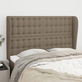 Testiera Ad Orecchio Tortora 147 X 23 X 118/128 Cm İn Tessuto /