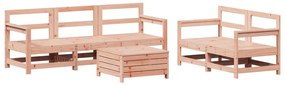 Set divani da giardino 6 pz in legno massello abete douglas