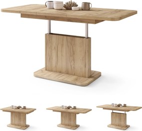 ASTON MINI-Z Rovere Craft Gold - MODERNO TAVOLINO DA SALOTTO TRASFORMABILE ALLUNGABILE SOLLEVABILE