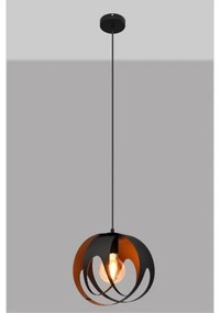 Lampadario a sospensione con filo MOONLIGHT 1xE27/15W/230V nero