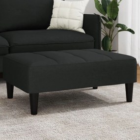 Poggiapiedi Nero 77x55x31 Cm İn Velluto /