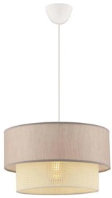 Lampadario a sospensione su cavo ECHO 1xE27/60W/230V beige/crema