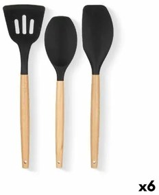 Set di Utensili da Cucina Legno Silicone (6 Unità)