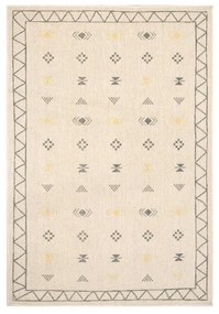 Tappeto Sarawi geometrico in cotone beige/arancio/ grigio, L 230 x L 160 cm