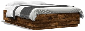 Giroletto Con Luci Led Rovere Fumo 160x200 Cm Legno Multistrato /