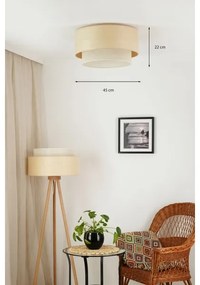 Brilagi - Plafoniera ARIZONA BOHO 1xE27/15W/230V diametro 45 cm beige