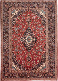 Kashan Tappeto 210 x 290 Rosso (Iran) Annodato A Mano