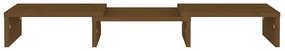 Supporto per monitor miele 60x24x10,5 cm legno massello di pino