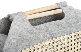 Set di 3 cesti feltro grigio chiaro SARIOT Beliani
