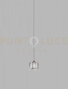 Damasco sospensione c cristallo cristallo nickel satinato 1 luce at...