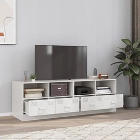 Mobili Tv 2 Pz Bianchi 67x39x44 Cm İn Acciaio /