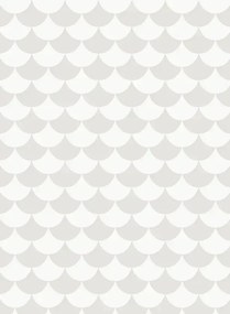 Littlephant Carta da parati Waves - Light Grey