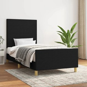 Giroletto Senza Materasso Nero 90x200 Cm İn Tessuto /