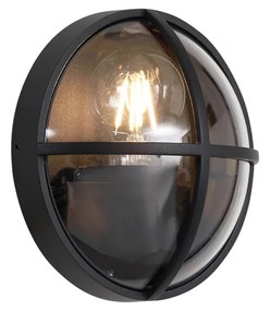 Lampada da parete per esterni nera rotonda IP65 - Target