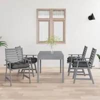 Sedie Pranzo per Esterni con Cuscini 4 pz Legno Massello Acacia cod mxl 24223