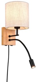 Lampada da parete in colore beige-naturale ø 18 cm Nilam - Trio