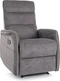 Poltrona reclinabile Solon M Brego in tessuto grigio scuro – 74x86-162x106 cm