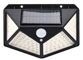 Lampada solare da parete LED 1W 3,7V 6500K IP44 con sensore e batteria 1200 mAh