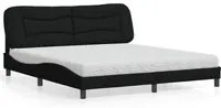 Letto con Materasso Nero 180x200 cm in Tessuto 3208550