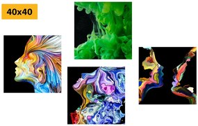 Set di quadri – Astrazione multicolore