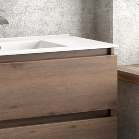 Kamalu - mobile bagno 100cm con lavabo a incasso installazione sospesa tod-100la