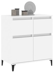 Credenza bianco lucido 60x35x70 cm in legno multistrato