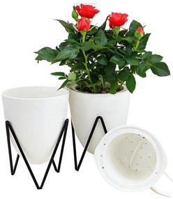 Vaso autoinnaffiante in plastica ø 19 cm Poppy - Tomasucci