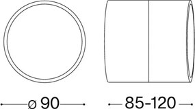 Ideal Lux - Applique da esterno OMEGA LED/7W/230V CRI 90 IP54 marrone