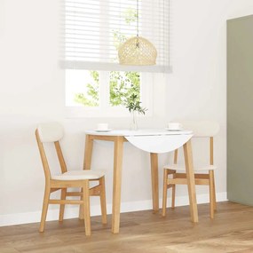 Sedie Da Pranzo Con Cuscini 2 Pz İn Legno Massello Di Hevea /