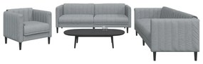 Set Di Divani 3 Pz Grigio Chiaro İn Tessuto /