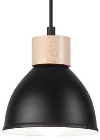 Lampadario a sospensione con filo NICO 3xE27/60W/230V nero