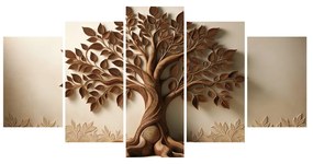 Stampa su tela – Albero della vita marrone