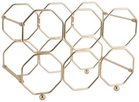 Portabottiglie pieghevole in metallo color oro Honeycomb - PT LIVING