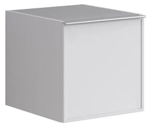 Struttura semi colonna da bagno Pixel 1 anta laccato opaco bianco L 40 x H 40 x P 45.5 cm