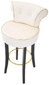 Sgabello da bar in velluto crema 96 cm Luxy - Mauro Ferretti