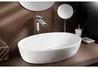 Lavabo in ceramica ovale da appoggio Sole