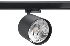 Faro per binario trifase per lampade  AR111 Nero
